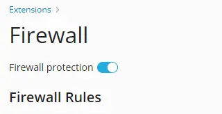 Plesk Firewall protection